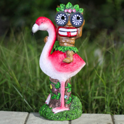 Tiki and Flamingo Garden Ornament - Wilko - thumbnail 3