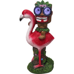 Tiki and Flamingo Garden Ornament - Wilko - thumbnail 1