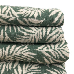 Bellissimo Botanical Turkish Cotton Green Towel Set of 4 - Size: 4 Piece - Wilko - thumbnail 3