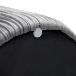 Living and Home Grey Round Pleated Storage Ottoman - Wilko - thumbnail 6