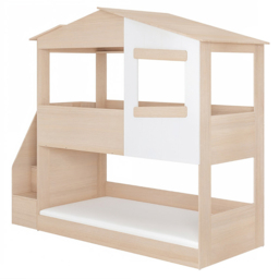Flair Dreamland Oak Play House Staircase Bunk Bed - Size: Single - Brown - Wilko - thumbnail 3