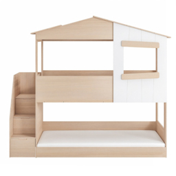 Flair Dreamland Oak Play House Staircase Bunk Bed - Size: Single - Brown - Wilko - thumbnail 4