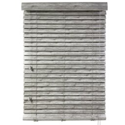 Wood Effect Venetian Blind 50mm - Chelsea Grey/180cm - Wilko - thumbnail 1