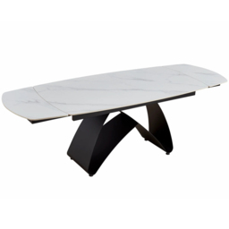DS Living Maelis 6 Seater Dining Table White Veined Marble - Wilko - thumbnail 3