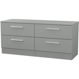 Crowndale Contrast 4 Drawer Dusk Grey Bed Box Ready Assembled - Size: 51 x 110 x 39cm - Wilko - thumbnail 4