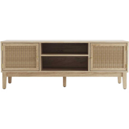 Bordeaux 2 Door 2 Shelf Oak Effect TV Unit - Size: 394 x 1282 x 485cm - Brown - LPD Home - Wilko - thumbnail 4