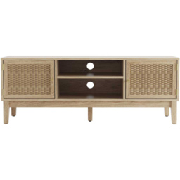 Bordeaux 2 Door 2 Shelf Oak Effect TV Unit - Size: 394 x 1282 x 485cm - Brown - LPD Home - Wilko - thumbnail 5