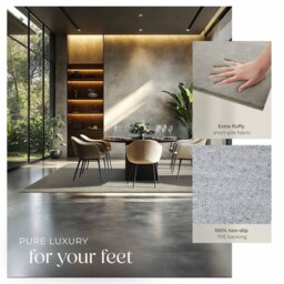 tectake Zonelle Sand Short Pile Ultra Soft Rug 290 x 200cm - Size: 1.5 x 120 x 120cm - Black - Wilko - thumbnail 5