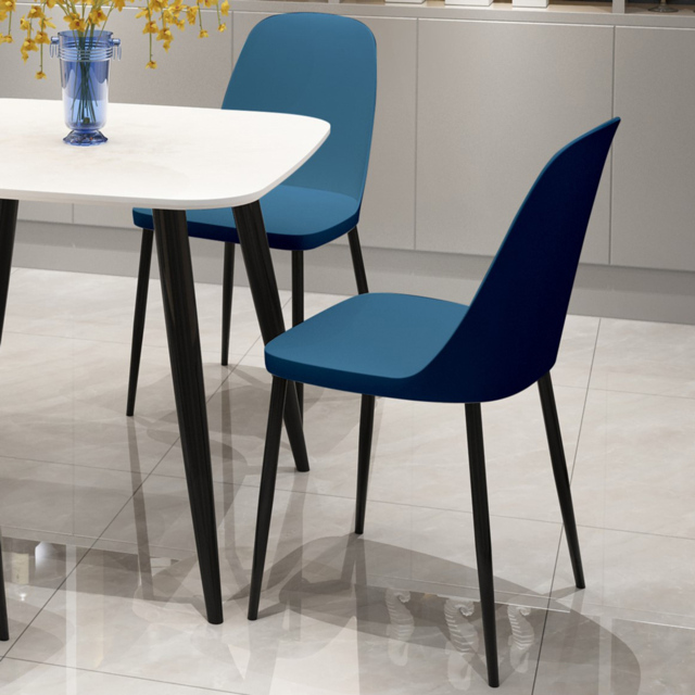 Core Products Aspen Set of 2 Blue and Black Dining Chair - Wilko - image 1