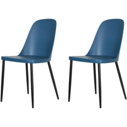 Core Products Aspen Set of 2 Blue and Black Dining Chair - Wilko - thumbnail 3