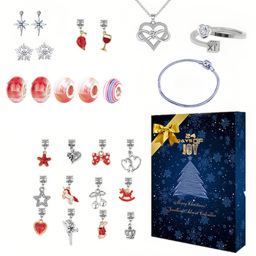 Jaoyeh Swarovski Elements Heart Ring Advent Calendar - Size: 18 x 30 x 2cm - Blue - Wilko