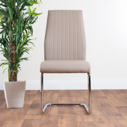 Furniturebox Copeland Fontana Marble Effect 2 Seater Dining Set White Cappuccino and Chrome - Wilko - thumbnail 5
