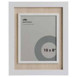 Wilko Natural White Photo Frame 10 x 8inch - Size: 10 x 8 Inch - Multi - thumbnail 1
