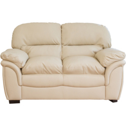 Leverton 2 Seater Cream Bonded Leather Sofa - Artemis Home - Wilko - thumbnail 3