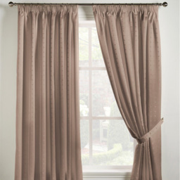 Alan Symonds Madison Latte Taped Top Curtains 117 x 229cm - Size: W 117 x D 229cm - Brown - Wilko - thumbnail 3