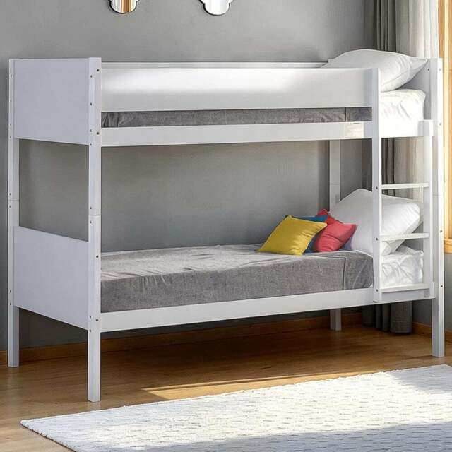 Seconique Bruno Single White Bunk Bed - Size: 157 x 197 x 103cm - Wilko - image 1