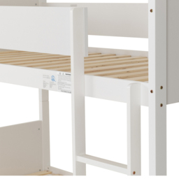 Seconique Bruno Single White Bunk Bed - Size: 157 x 197 x 103cm - Wilko - thumbnail 7