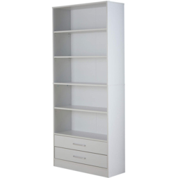Home Source Clara 2 Drawer 5 Shelf White Bookcase - Wilko - thumbnail 3