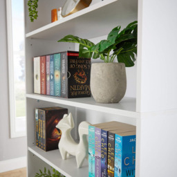 Home Source Clara 2 Drawer 5 Shelf White Bookcase - Wilko - thumbnail 5