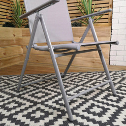 Samuel Alexander Set of 2 Grey Multi Position Recliner Patio Chair - Size: 1 Seater - Wilko - thumbnail 7
