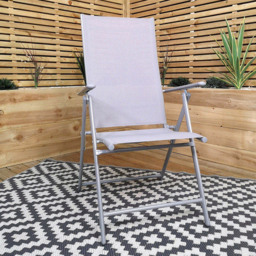 Samuel Alexander Set of 2 Grey Multi Position Recliner Patio Chair - Size: 1 Seater - Wilko - thumbnail 5
