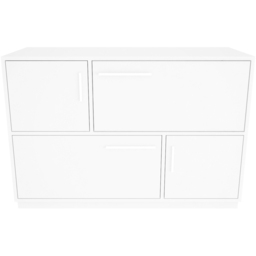 Decorotika Mares 4 Door White Sideboard Cabinet - Size: 81.6 x 120 x 45cm - Wilko - thumbnail 4