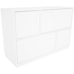 Decorotika Mares 4 Door White Sideboard Cabinet - Size: 81.6 x 120 x 45cm - Wilko - thumbnail 3