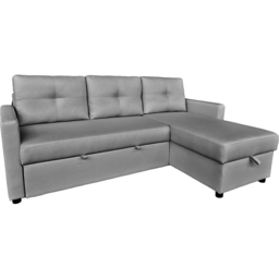 DS Living The Savona 3 Seater Silver Fabric L-Shape Pull Out Chaise Sofa Bed - Wilko - thumbnail 5