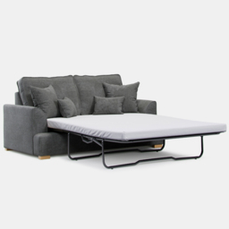 Alba City 2 Seater Steel Fabric Sofa Bed - Grey - Wilko - thumbnail 3