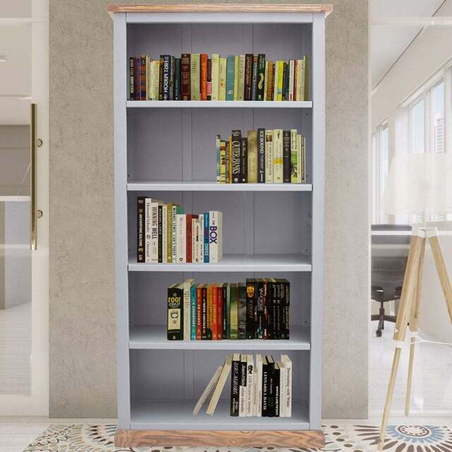 Biccari 5 Shelf Grey Bookcase - Wilko - image 1