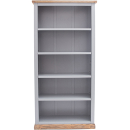 Biccari 5 Shelf Grey Bookcase - Wilko - thumbnail 3