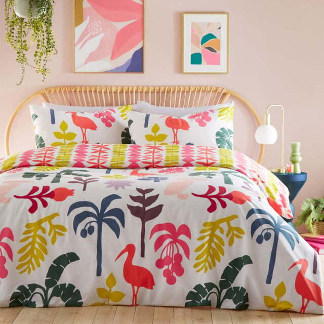 furn. Marula King Size Multicolour Tropical Duvet Cover Set - Wilko - image 1