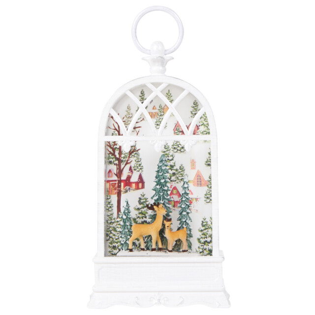 Christmas Scene Glitter Lantern Multicolour - Wilko - image 1