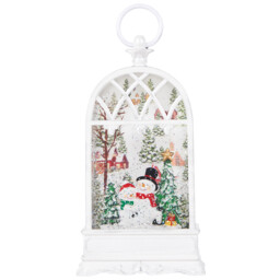 Christmas Scene Glitter Lantern Multicolour - Wilko - thumbnail 3