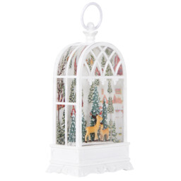 Christmas Scene Glitter Lantern Multicolour - Wilko - thumbnail 5