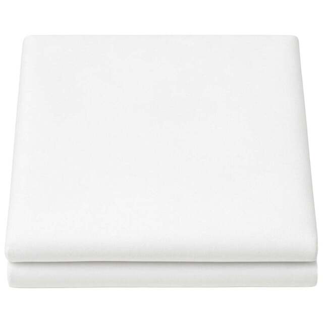 Sweet Dreams Percale Super King Size White Flat Sheet - Wilko - image 1