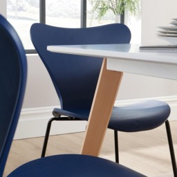 Home Source Trinity Penny 4 Seater Dining Set Blue - Wilko - thumbnail 5