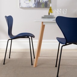 Home Source Trinity Penny 4 Seater Dining Set Blue - Wilko - thumbnail 6