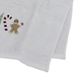 Noel Square Sweet Shop White Hand Towel 2 Pack - Size: 66 x 41 x 1cm - Wilko - thumbnail 5