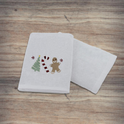 Noel Square Sweet Shop White Hand Towel 2 Pack - Size: 66 x 41 x 1cm - Wilko - thumbnail 6