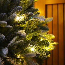 Xmas Haus Pre Lit Frosty Pine Artificial Christmas Tree 7ft - White - Wilko - thumbnail 5