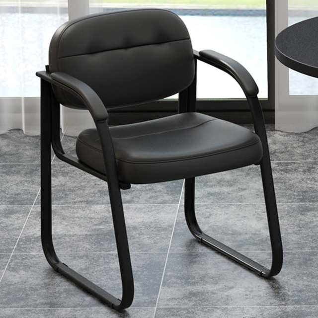 Costway Set of 2 Black Office Chair with Sled Base - Wilko - image 1