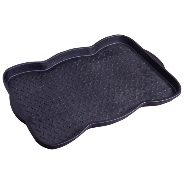 St Helens Home and Garden Small Shoe and Boot Tray - Size: 3x50x38cm - Black - Wilko - image 1