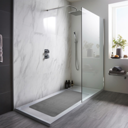 Nicoman Reversible Grey and Brown Shower Mat 100 x 40cm - Size: 0.4 x 100 x 40cm - Wilko - thumbnail 3
