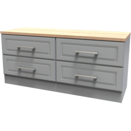 Crowndale Kent 4 Drawer Dusk Grey and Bardolino Oak Bed Box Ready Assembled - Dusk Grey & Bardolino Oak - Wilko - thumbnail 5