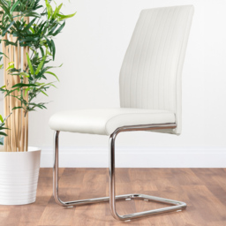 Furniturebox Elissa Fontana Marble Effect 2 Seater Round Dining Set White and Chrome - Wilko - thumbnail 4