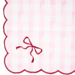 Pack of 4 Embroidered Bow Napkins Pink - Wilko - thumbnail 6