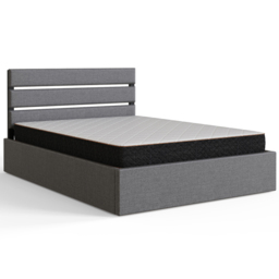 GFW Hudson Double Grey End Lift Ottoman Bed with SC Bonnell Mattress - Wilko - thumbnail 3
