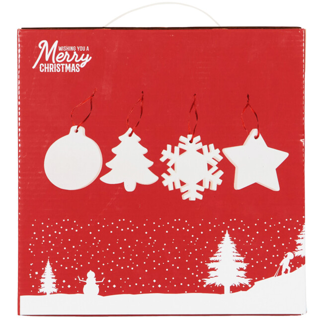 Plain Ceramic Ornament Pack - White - Wilko - image 1