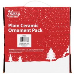 Plain Ceramic Ornament Pack - White - Wilko - thumbnail 3